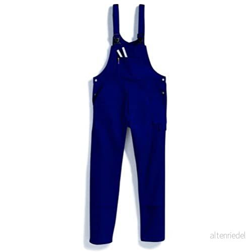BP Workwear Basic 1482 060 10 hängselbyxor tyghängslen med gummiinsats fickor för knäskydd ren bomull stämlig passform storlek: 25 färg: mörkblå 4010365554939