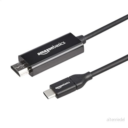 Amazon Basics USB C (källa) till HDMI (skärm) kabeladapter (Thunderbolt 3 kompatibel) 4K vid 30 Hz, 91 cm, svart 192835002066