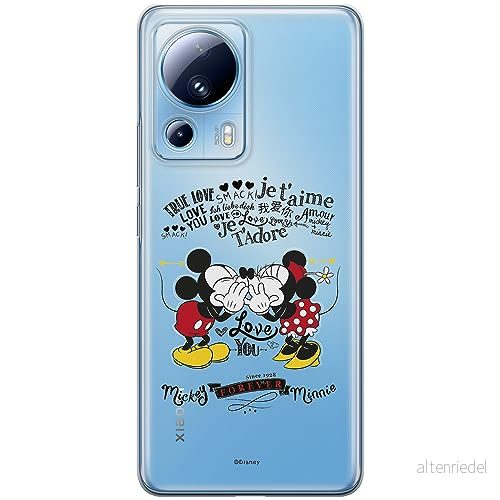 ERT GROUP mobiltelefonfodral för Xiaomi 13 LITE/CIVI 2 originalt och officiellt licensierat Disney mönster Mickey & Minnie 005 anpassad till formen på mobiltelefonen, gedeeltelijk transparant 5905511931407