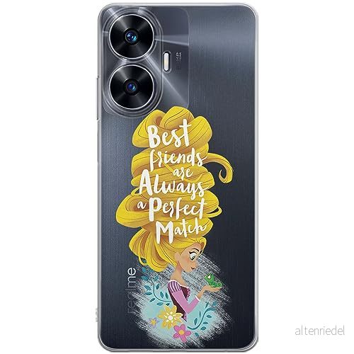 ERT GROUP mobiltelefonfodral för Realme C55 originalt och officiellt licensierat Disney mönster Rapunzel & Pascal 002 optimalt anpassad till formen på mobiltelefonen, gedeeltelijk transparant 5905511875572