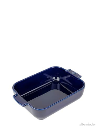Peugeot Appolia rektangulär gryta 25 cm av keramik, djupblå I 20 till 250 C temperaturbeständig Premium ugnsform med hög kant perfekt för 24 personer 4006950060114