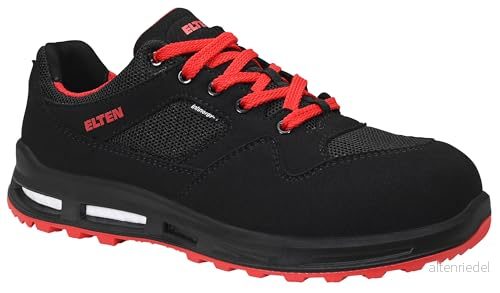 ELTENSäkerhetsskor LAKERS XXT Low ESD S1P, kvinnor, män, sportiga, lätta, svart/röda, Svart 1, 37 EU 4030839310588