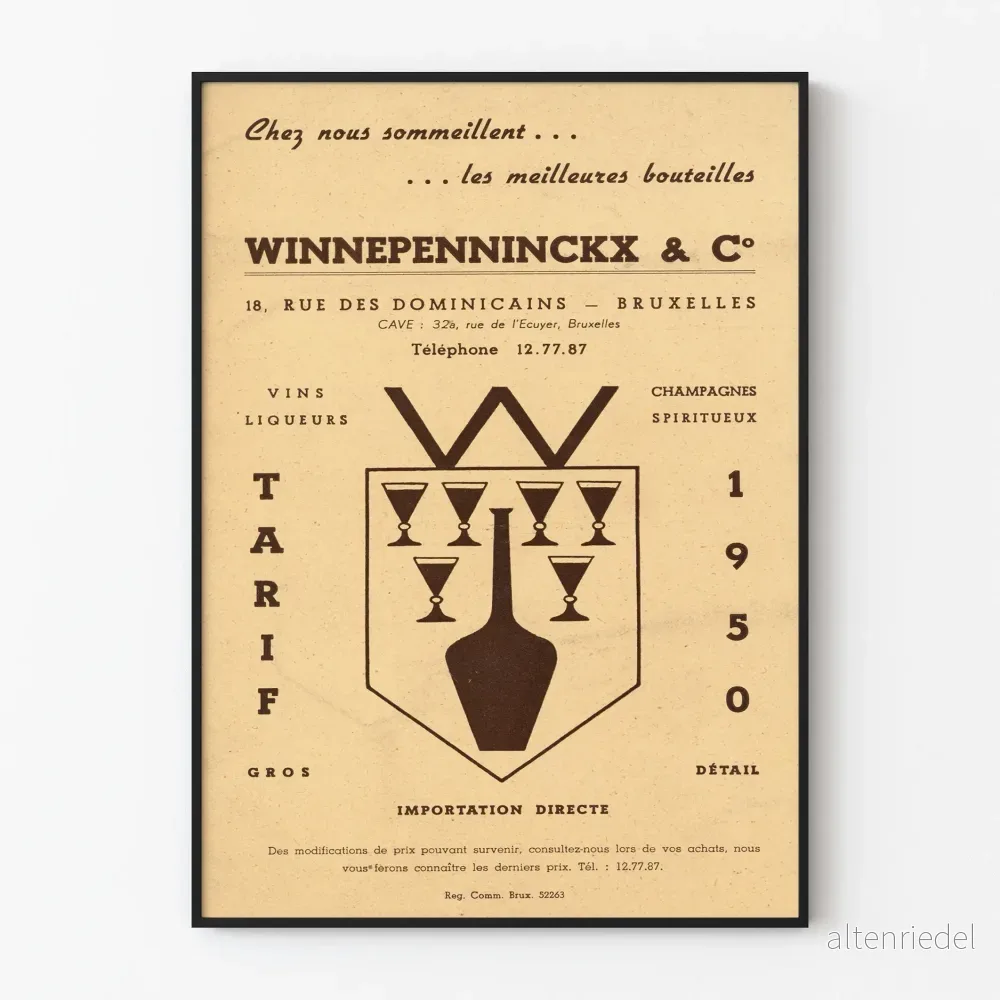 Vintage reklamposter för Maison Winnepenninckx – Retro väggdekoration Vintage reklamposter för Maison Winnepenninckx – Retro väggdekoration