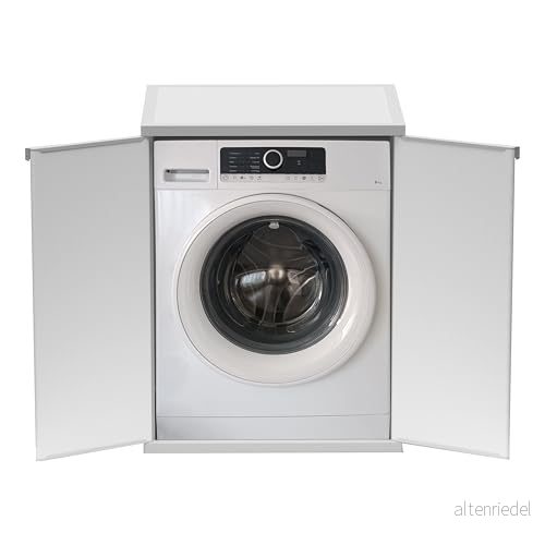 Adventa Mobile Tvättmaskinöverdrag PVC (inomhus/stern), Vit, L 68,5 x P 64,5 h 88 cm 8006444012526