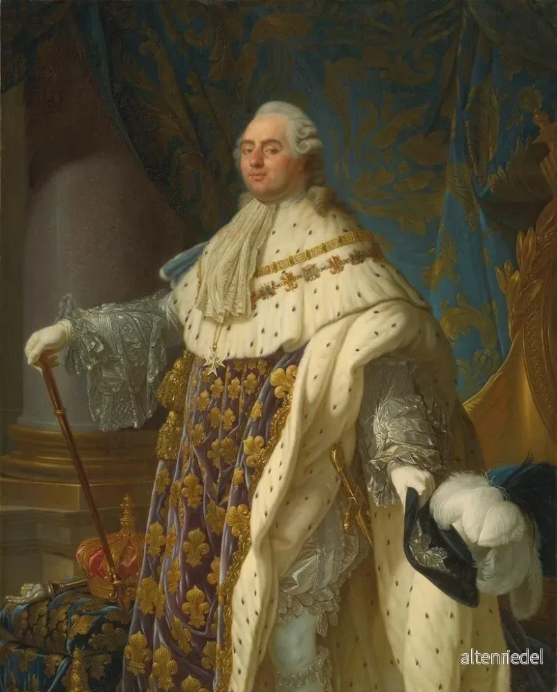 Målning av Louis XVI av Frankrike i kröningsdräkt - Antoine-François Callet - Bild 2