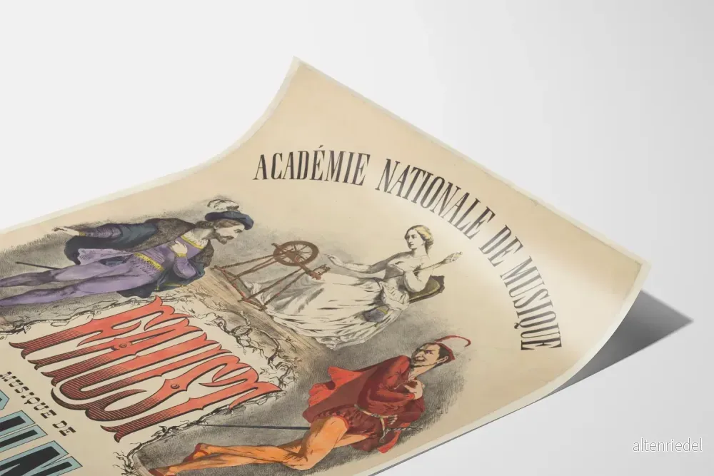 Vintageaffisch Faust av Nationala Musikakademin - Poster för klassisk musik Gounod - Bild 3