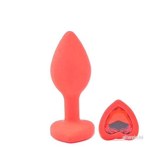 BeHorny Small silikon analplugg hjärta sten röd 5051157056605