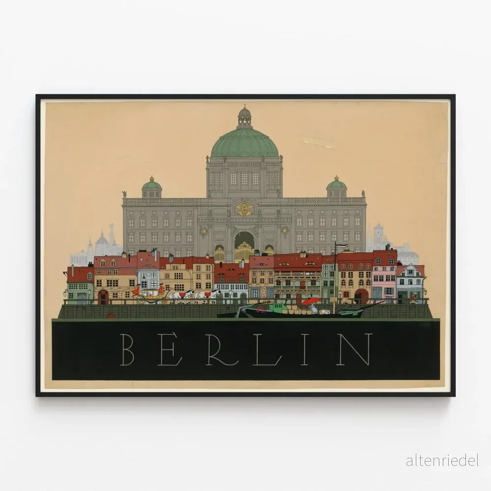 Dekorativ poster av Berlin-arkitektur, vintage Dekorativ poster av Berlin-arkitektur, vintage