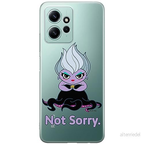 ERT GROUP mobiltelefonfodral för Xiaomi REDMI NOTE 12 4G originalt och officiellt licensierat Disney mönster Ursula 004 optimalt anpassad till formen på mobiltelefonen, gedeeltelijk transparant 5905511947682