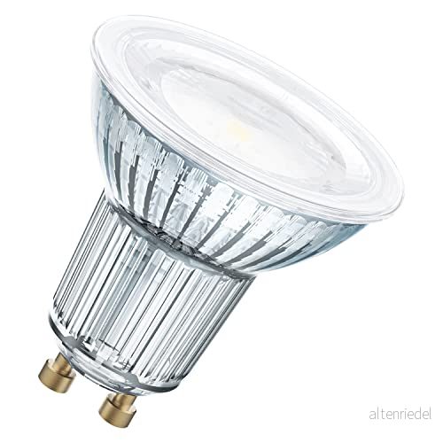 OSRAM Dimbar PAR16 LED reflektorlampa med GU10 sockel, kall vit (4000 K), glaspot, 8,3 W, ersättning för 80 W reflektorlampa, SUPERSTAR 4058075433700