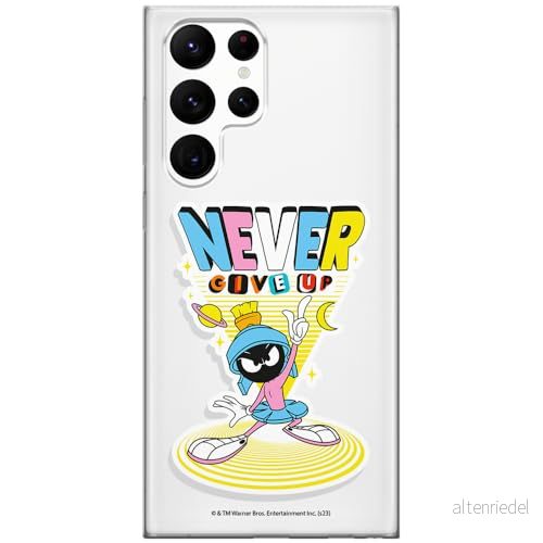 ERT GROUP mobiltelefonfodral för Samsung S22 ULTRA originalt och officiellt licensierat Looney Tunes mönster Marvin 005 optimalt anpassad till formen på mobiltelefonen, gedeeltelijk transparant 5905795128579