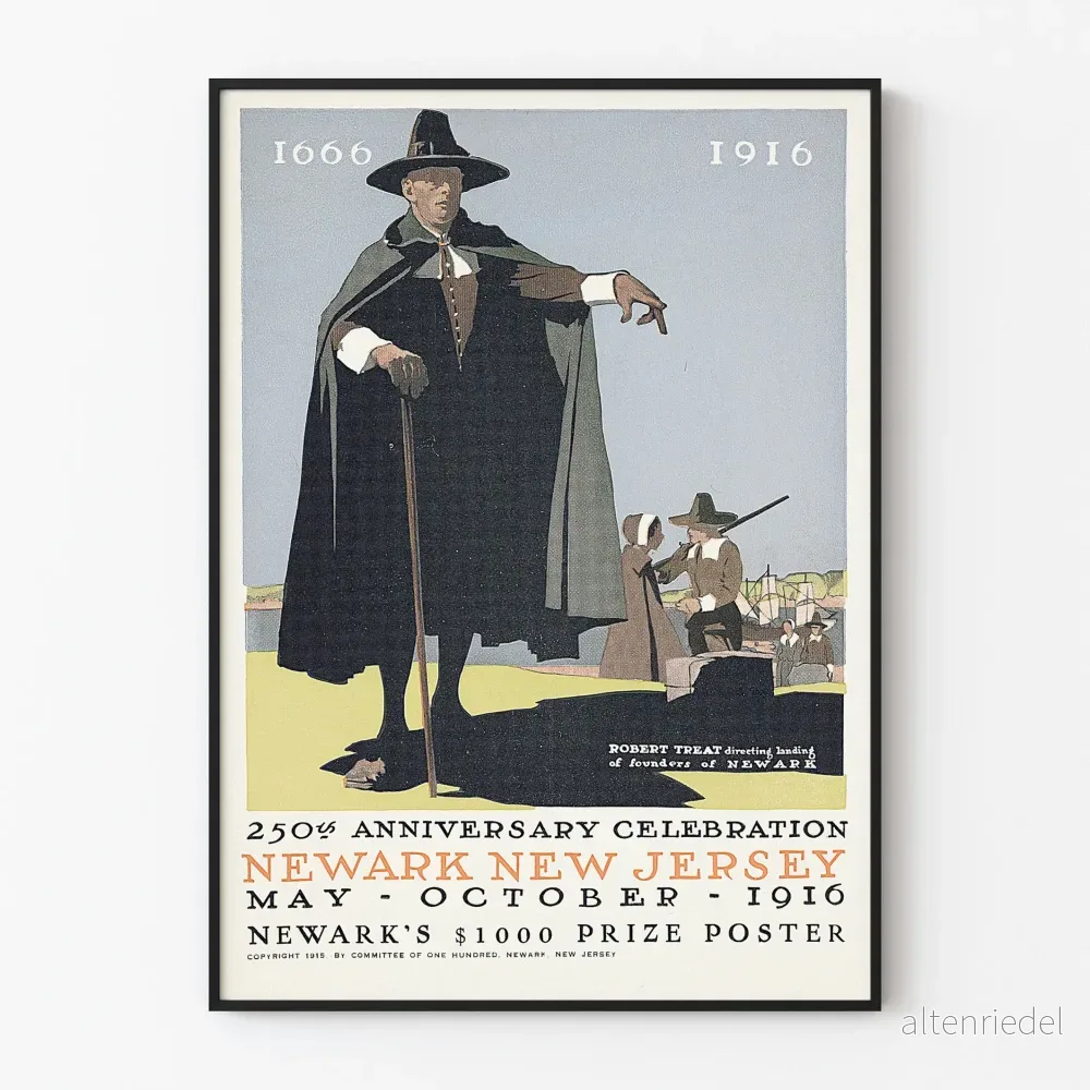 Vintageposter Firandet av Newark 250-årsjubileum 1916 Vintageposter Firandet av Newark 250-årsjubileum 1916