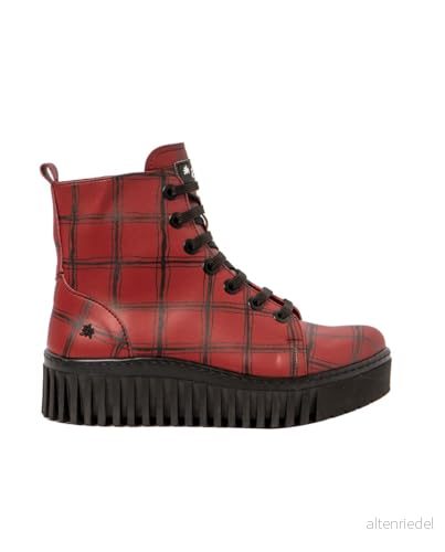 ART dam 1513 Brighton Oxford Boot, Röd tartan, 39 EU 8445056336574