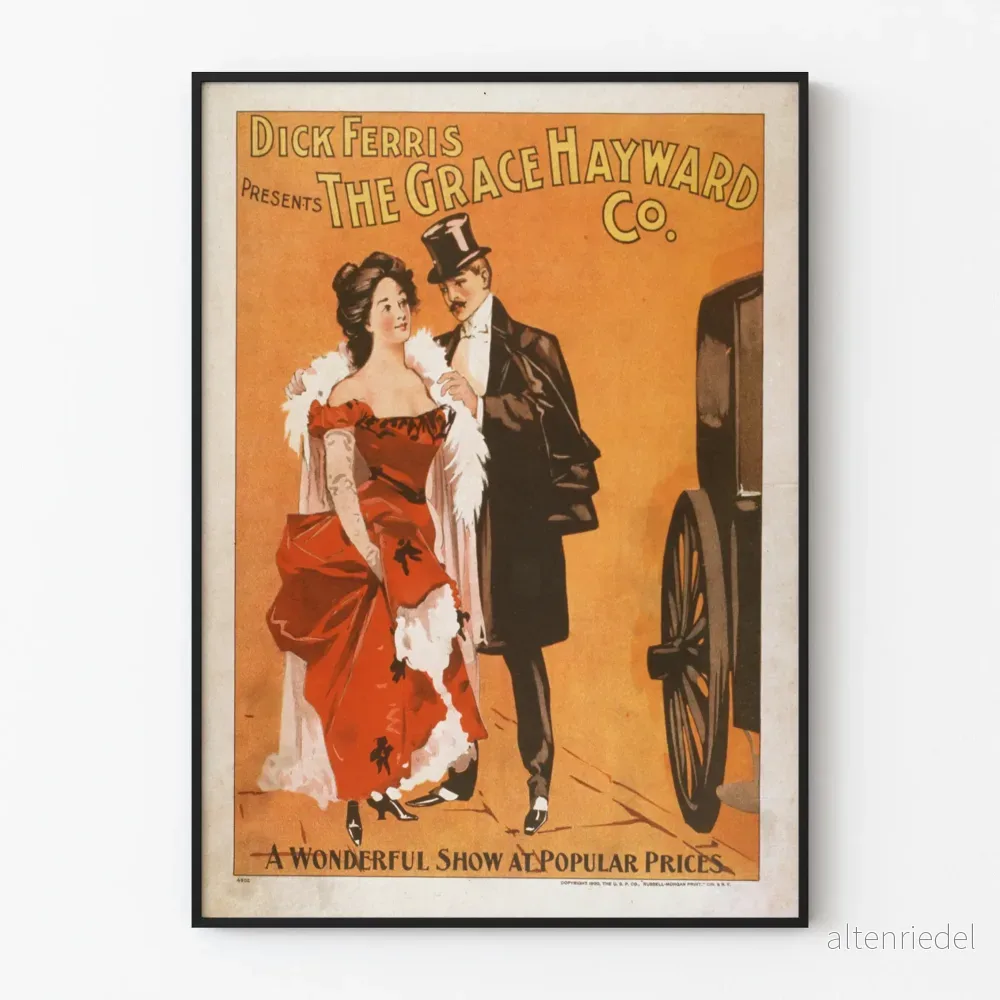 Vintageposter Dick Ferris presenterar The Grace Hayward Co.