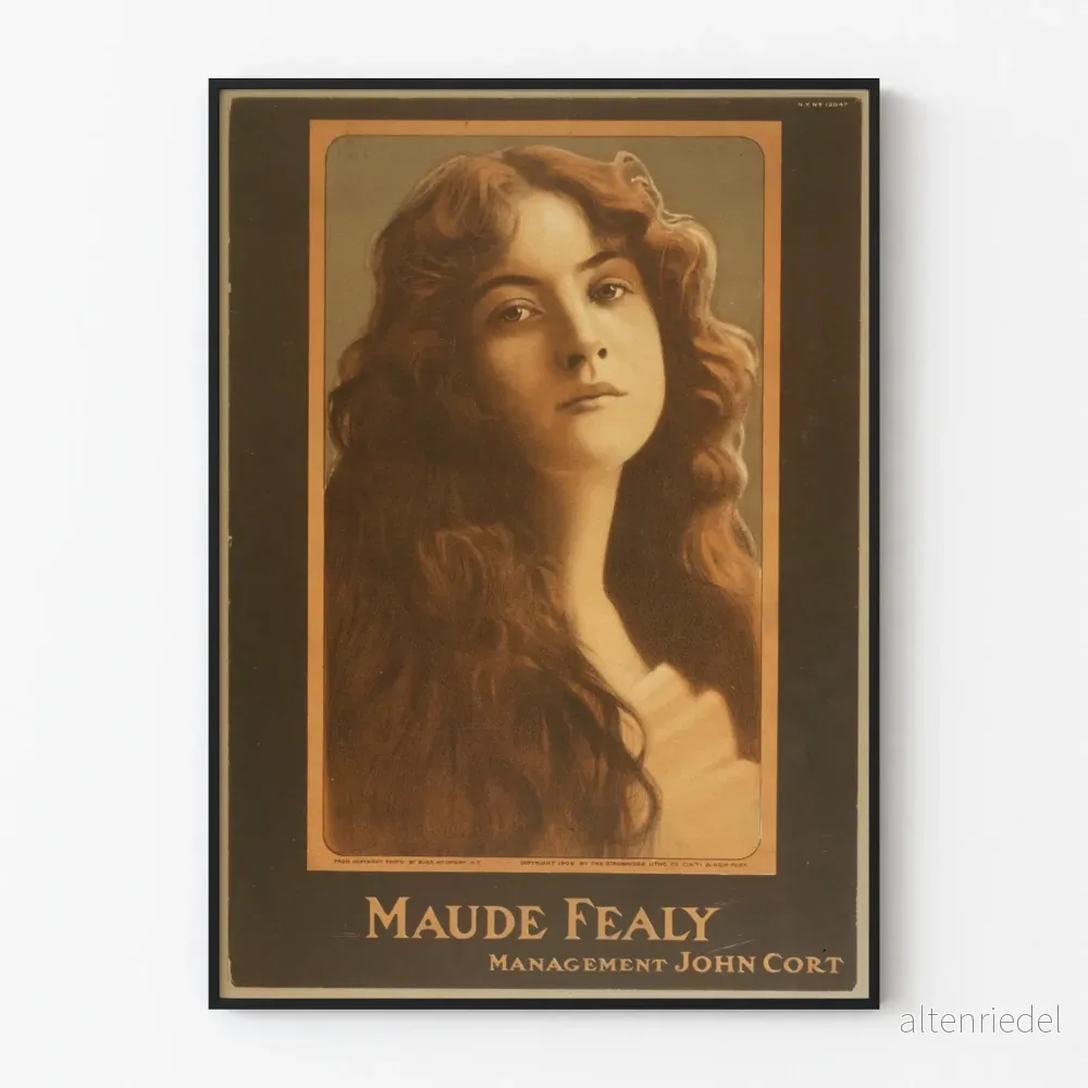 Vintageposter av Maude Fealy konstnärlig porträtt