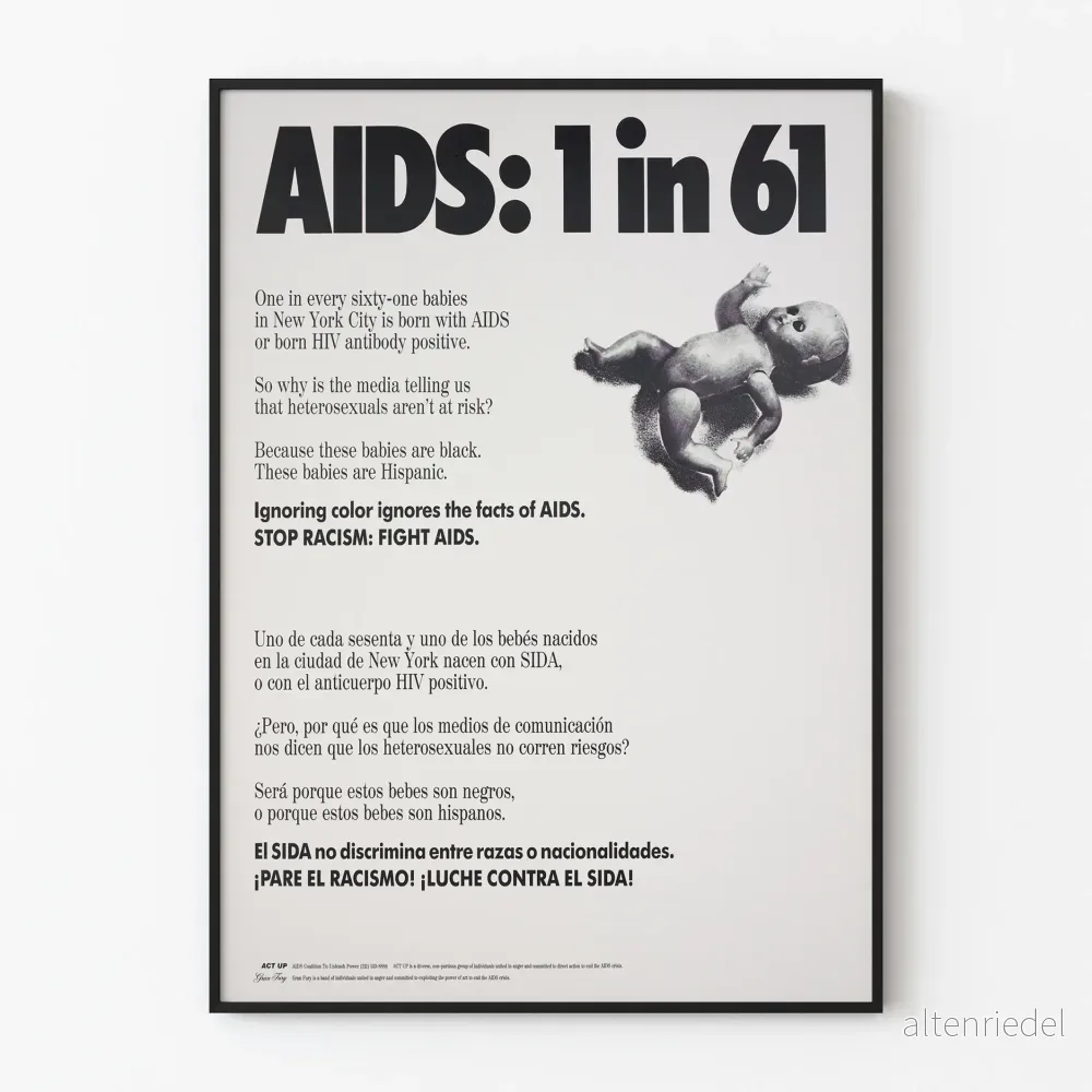 Informationsposter om HIV/AIDS - 1 bebis av 61 i New York är smittad med HIV