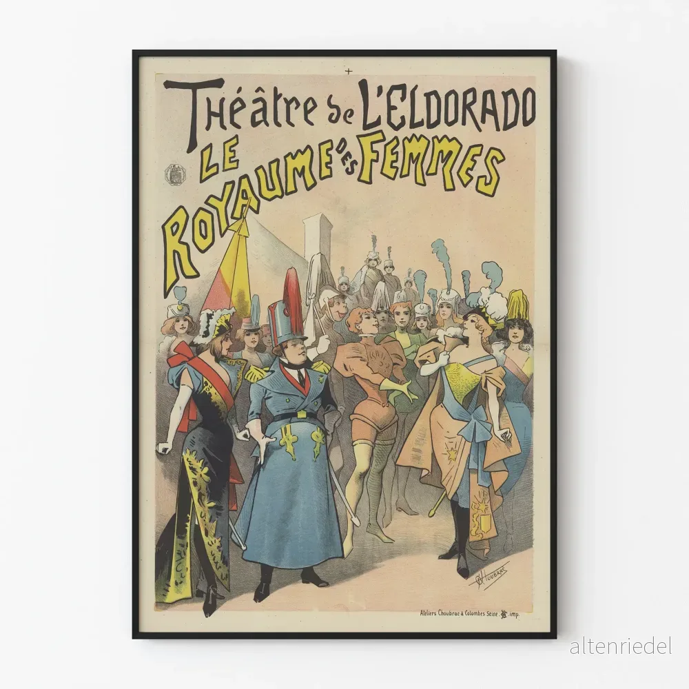 Affisch Teatern Eldorado Kungariket för Kvinnor – Vintage Väggdekoration