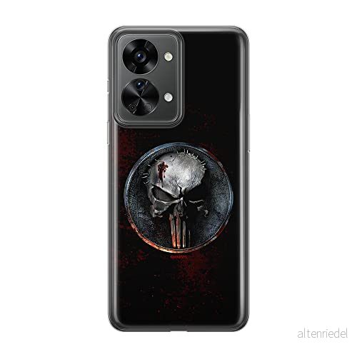 ERT GROUP mobiltelefonfodral för Oneplus NORD 2T 5G originalt och officiellt licensierat Marvel mönster Punisher 004 optimalt anpassad till formen på mobiltelefonen, fodral tillverkad av TPU plast 5905511268091