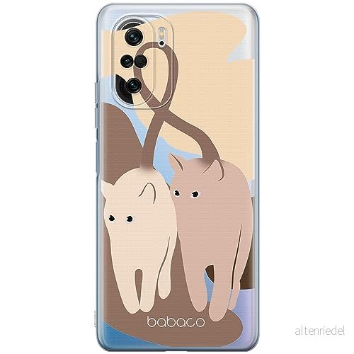 ERT GROUP mobiltelefonfodral för Xiaomi MI 11i/ REDMI K40/K40 PRO/POCO F3/ F3 PRO originalt och officiellt licensierat Babaco mönster Cats 002, gedeeltelijk transparant 5905511888008