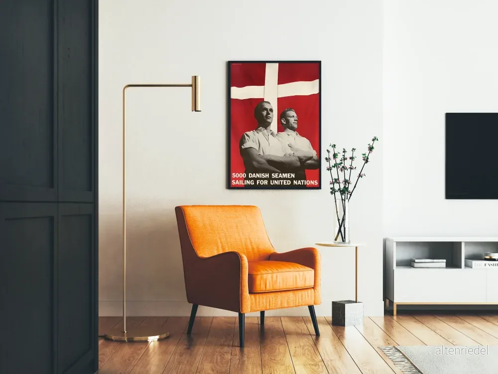 Vintage dansk marinposter för Förenta Nationerna - Bild 2