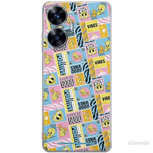 ERT GROUP mobiltelefonfodral för Realme C55 originalt och officiellt licensierat Looney Tunes mönster Tweety 012 optimalt anpassad till formen på mobiltelefonen, fodral tillverkad av TPU plast 5905795094355