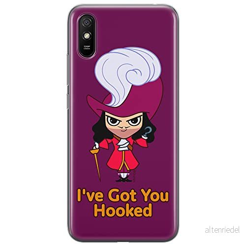 ERT GROUP mobiltelefonfodral för Xiaomi REDMI 9A originalt och officiellt licensierat Disney mönster James Hook 001 optimalt anpassad till formen på mobiltelefonen, fodral tillverkad av TPU plast 5905131449672