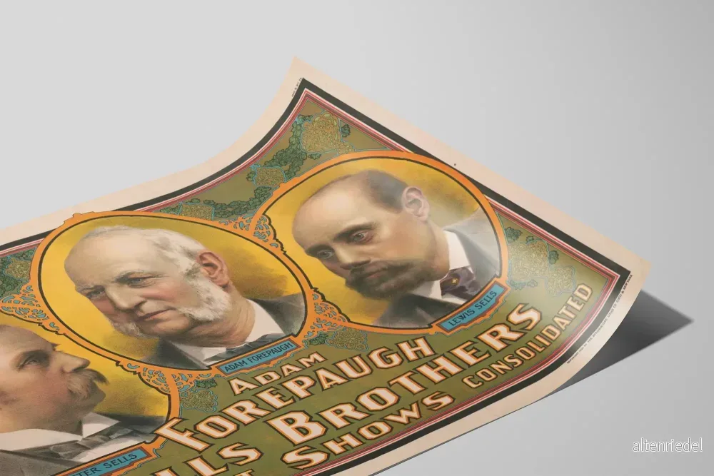 Vintageaffisch Adam Forepaugh & Sells Brothers Största Föreställningar - Bild 2