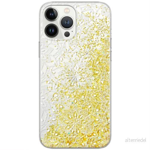 ERT GROUP mobiltelefonfodral för Apple Iphone 13 PRO MAX originalt och officiellt licensierat Babaco mönster Mandalas 009 Vit anpassad till formen på mobiltelefonen, med glitter overflow effekt 5904805856747
