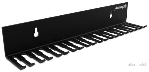 Audibax CWS 10 väggkabelhållare väggfäste med 19 hål kabelsnitt diameter från 4 till 11 mm kabelorganisatör för musikkabelhantering 7427254439371