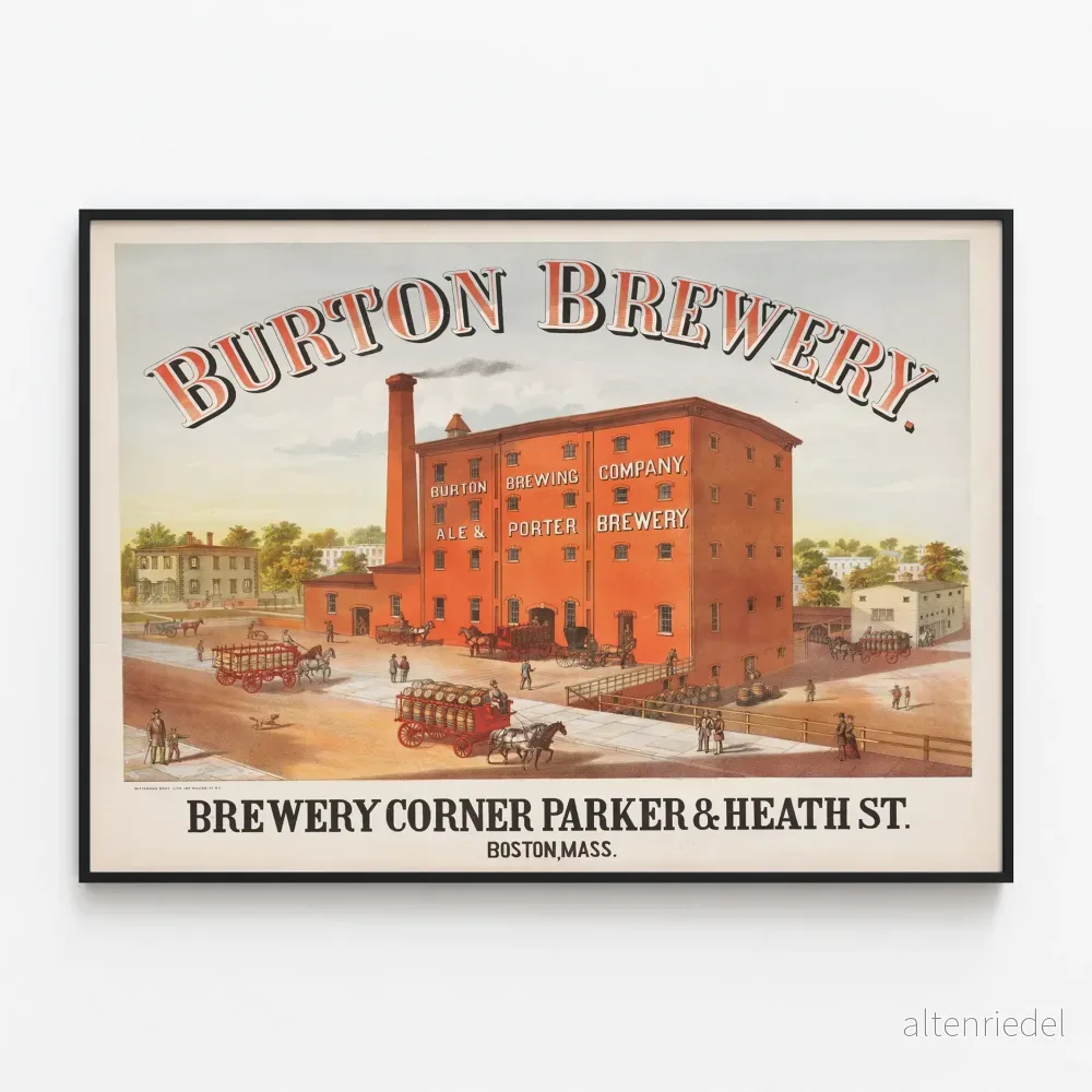 Vintageposter Burton Brewery - Industriell väggdekoration