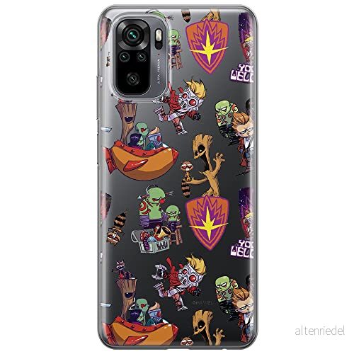 ERT GROUP mobiltelefonfodral för Xiaomi REDMI NOTE 10/ 10S originalt och officiellt licensierat Marvel mönster Guardians of the Galaxy 007, gedeeltelijk transparant 5903537184401