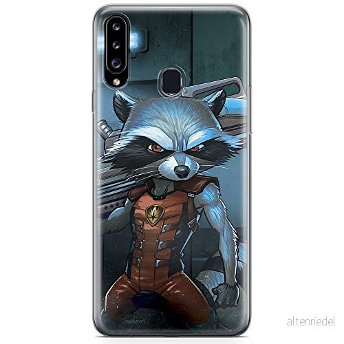 ERT GROUP mobiltelefonfodral för Samsung A20S originalt och officiellt licensierat Marvel mönster Rocket 001 optimalt anpassad till formen på mobiltelefonen, fodral tillverkad av TPU plast 5904805442520