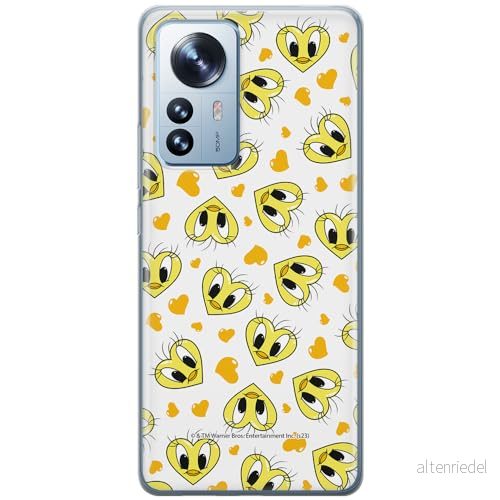 ERT GROUP mobiltelefonfodral för Xiaomi 12 / 12X originalt och officiellt licensierat Looney Tunes mönster Tweety 017 optimalt anpassad till formen på mobiltelefonen, fodral tillverkad av TPU plast 5905795120504