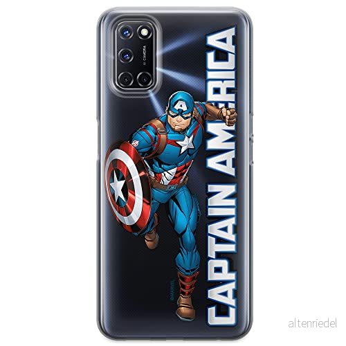 ERT GROUP mobiltelefonfodral för Oppo A92/ A72/ A52 originalt och officiellt licensierat Marvel mönster Captain America 030 optimalt anpassad till formen på mobiltelefonen, gedeeltelijk transparant 5904805321641