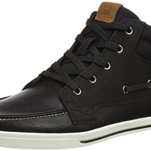 Aldo herr Ballerino Hi Top sneakers, Black Leather 97 11 UK 680462846332