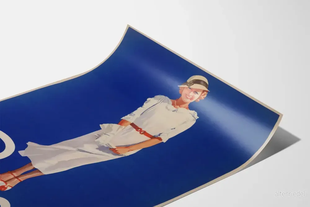 Vintage reklamposter för Persil Elegant kvinna i vitt - Bild 3