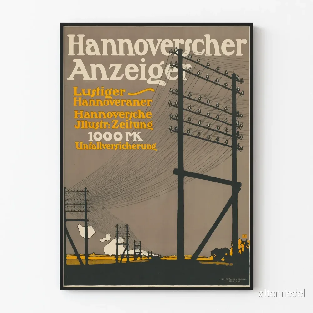 Vintageposter Hannoverscher Anzeige för industriell väggdekoration Vintageposter Hannoverscher Anzeige för industriell väggdekoration