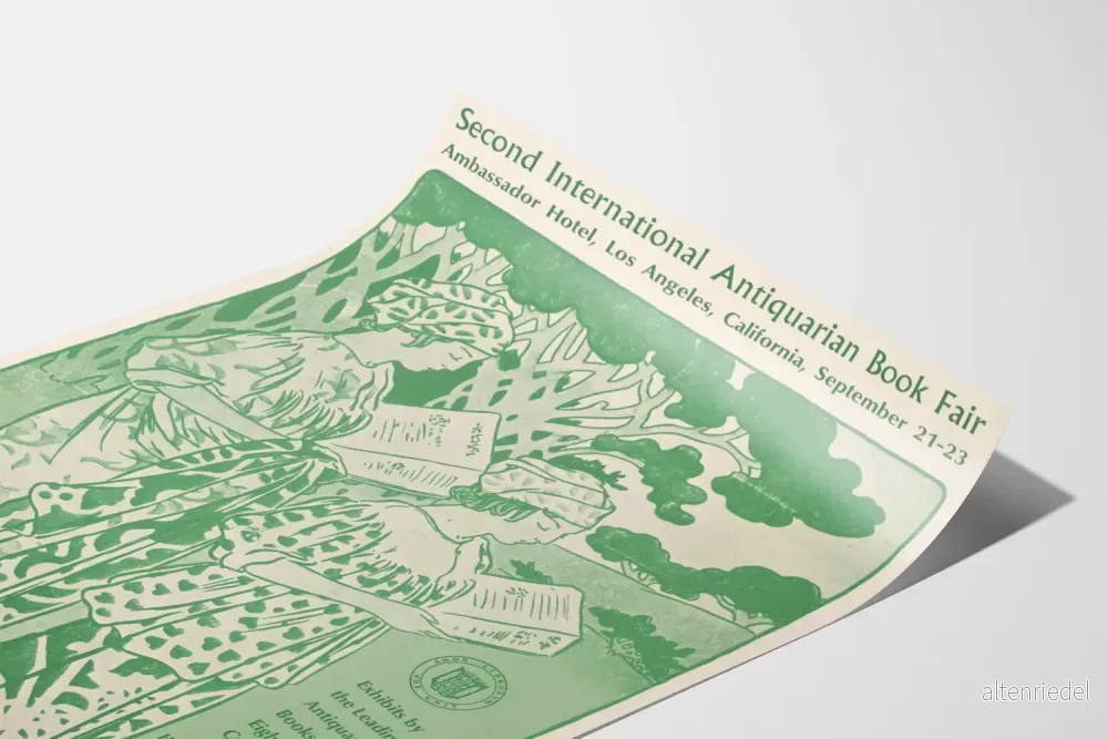 Vintageposter för den internationella antikmässan för böcker i Los Angeles - Bild 3