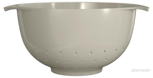 Rosti Margrethe Colander 4 liters Plastic Kitchen Sieve, Sturdy Strainer, Fits the Mixing Bowl, Dishwasher-safe, Recyclebale Plastic, Humus 5722000237198