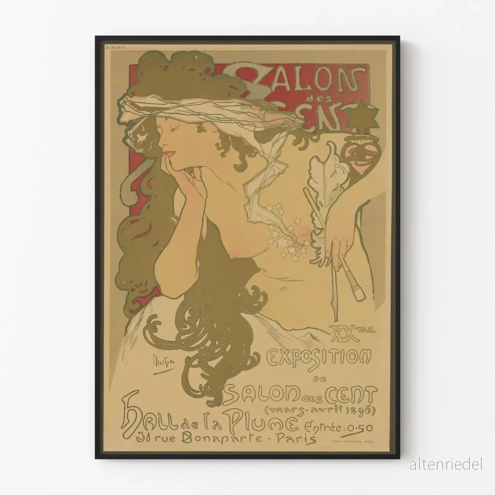 Vintageposter från Salon des Cent - Utställning av 1900-talets Paris