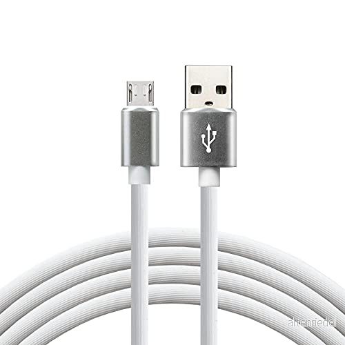 everActive Micro USB-kabel, silikonkabel, snabb laddning med upp till 2,4 A, 150 cm lång, vit, modell: CBS-1,5 MW 5903205771056