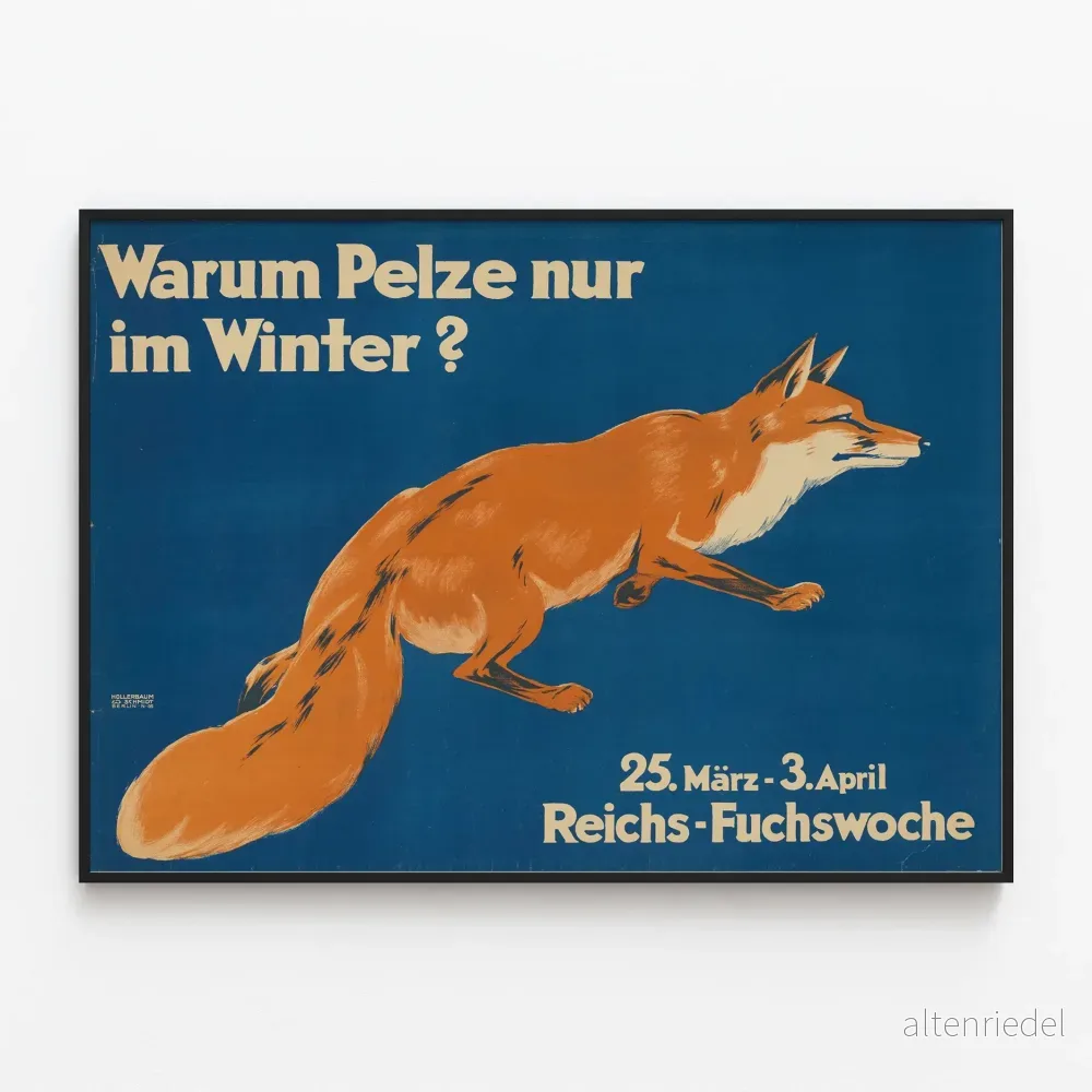 Vintageaffisch Räv – Reichs Fuchswoche Vintageaffisch Räv – Reichs Fuchswoche