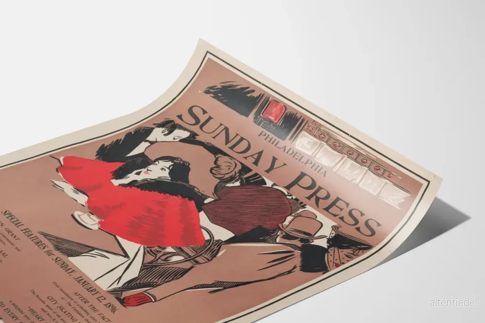 Vintageposter Philadelphia Sunday Press 1896 - Bild 3