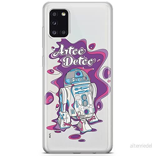 ERT GROUP mobiltelefonfodral för Samsung A31 originalt och officiellt licensierat Star Wars mönster R2D2 002 optimalt anpassad till formen på mobiltelefonen, gedeeltelijk transparant 5903040218167