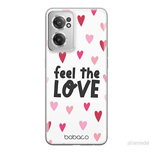 ERT GROUP mobiltelefonfodral för Oneplus NORD CE 2 originalt och officiellt licensierat Babaco mönster Feel the love 001 optimalt anpassad till formen på mobiltelefonen, gedeeltelijk transparant 5905511289461