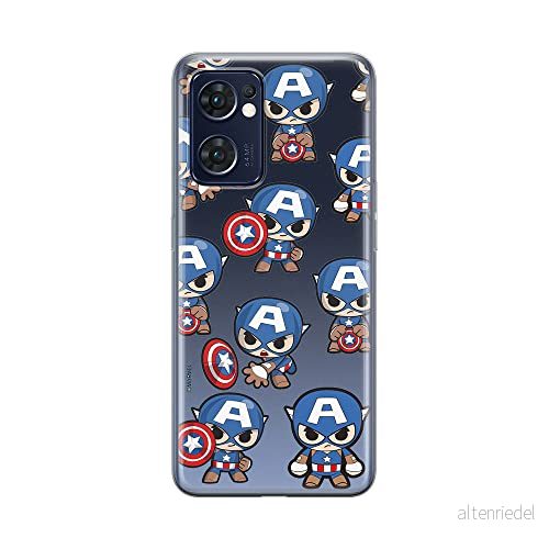 ERT GROUP mobiltelefonfodral för Oppo RENO 7 5G originalt och officiellt licensierat Marvel mönster Captain America 029 optimalt anpassad till formen på mobiltelefonen, gedeeltelijk transparant 5905511312305