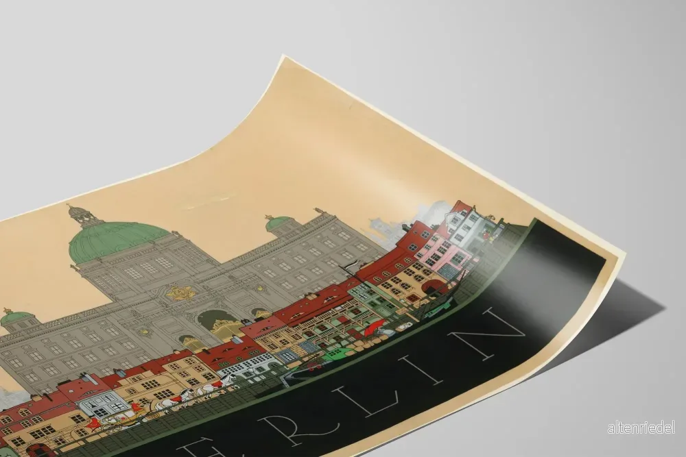 Dekorativ poster av Berlin-arkitektur, vintage - Bild 2