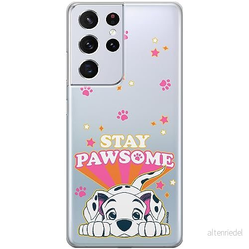 ERT GROUP mobiltelefonfodral för Samsung S21 ULTRA originalt och officiellt licensierat Disney mönster Dalmatian 007 optimalt anpassad till formen på mobiltelefonen, gedeeltelijk transparant 5905511991685