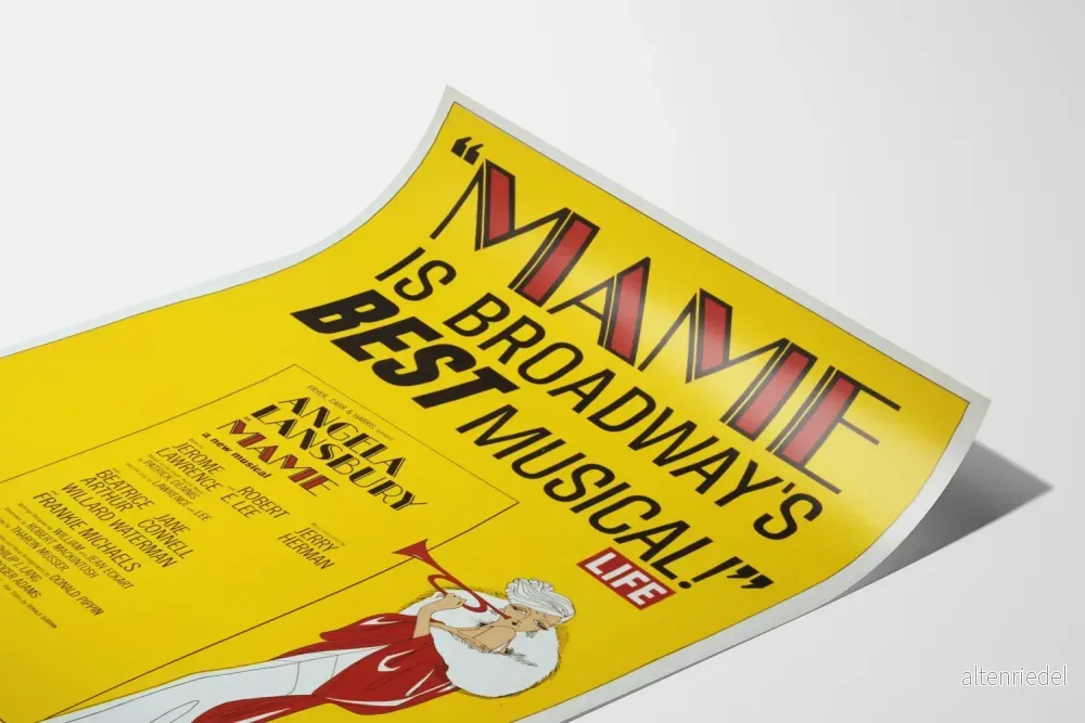 Vintage musikalisk Broadway-affisch Mame - Konstnärlig väggdekoration - Bild 3