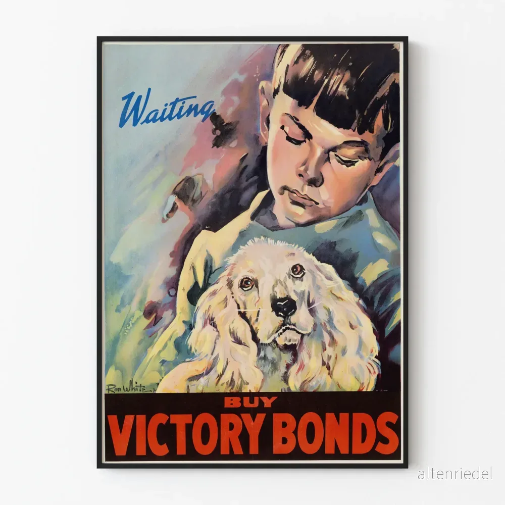 Vintageposter Väntande Köp Vinstlån för Victory Bonds väggdekoration retro Vintageposter Väntande Köp Vinstlån för Victory Bonds väggdekoration retro